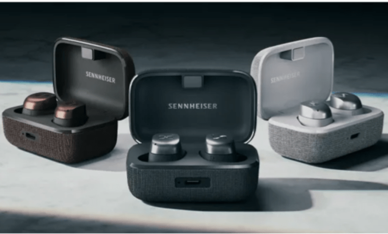 Sennheiser Momentum True Wireless 4 earbuds showcasing their sleek design and advanced features.